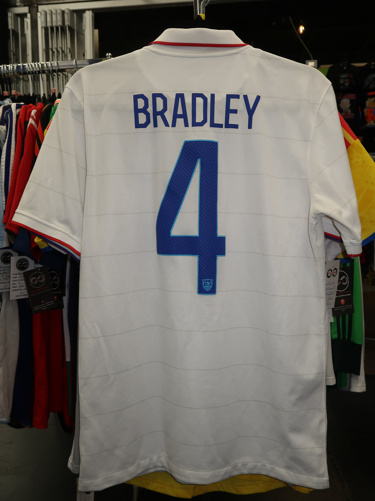 2014 USA Bradley 4 Home Jersey back with name