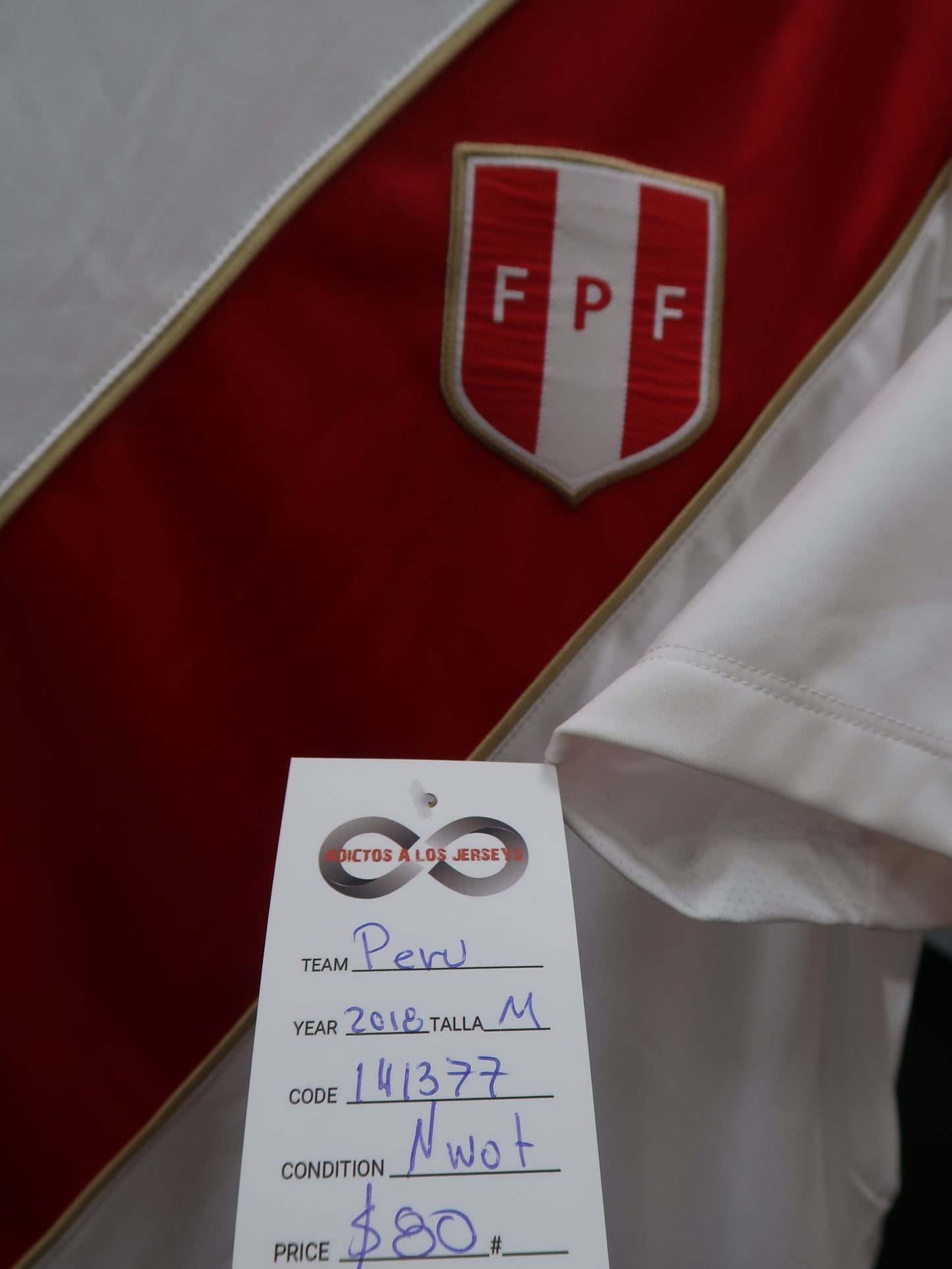 2018 Peru Home Jersey tag
