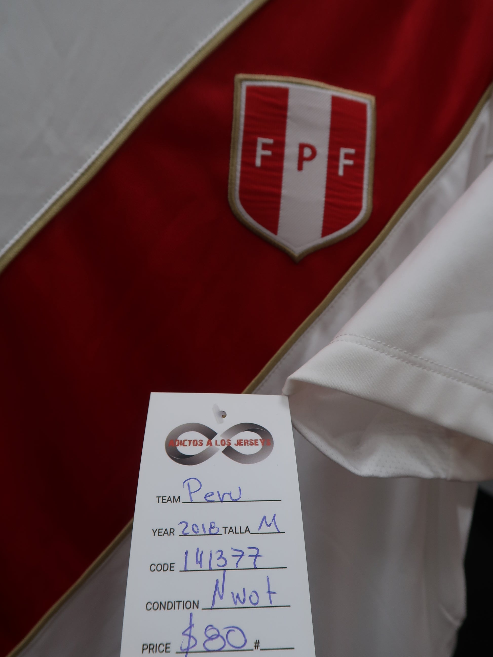 2018 Peru Home Jersey tag