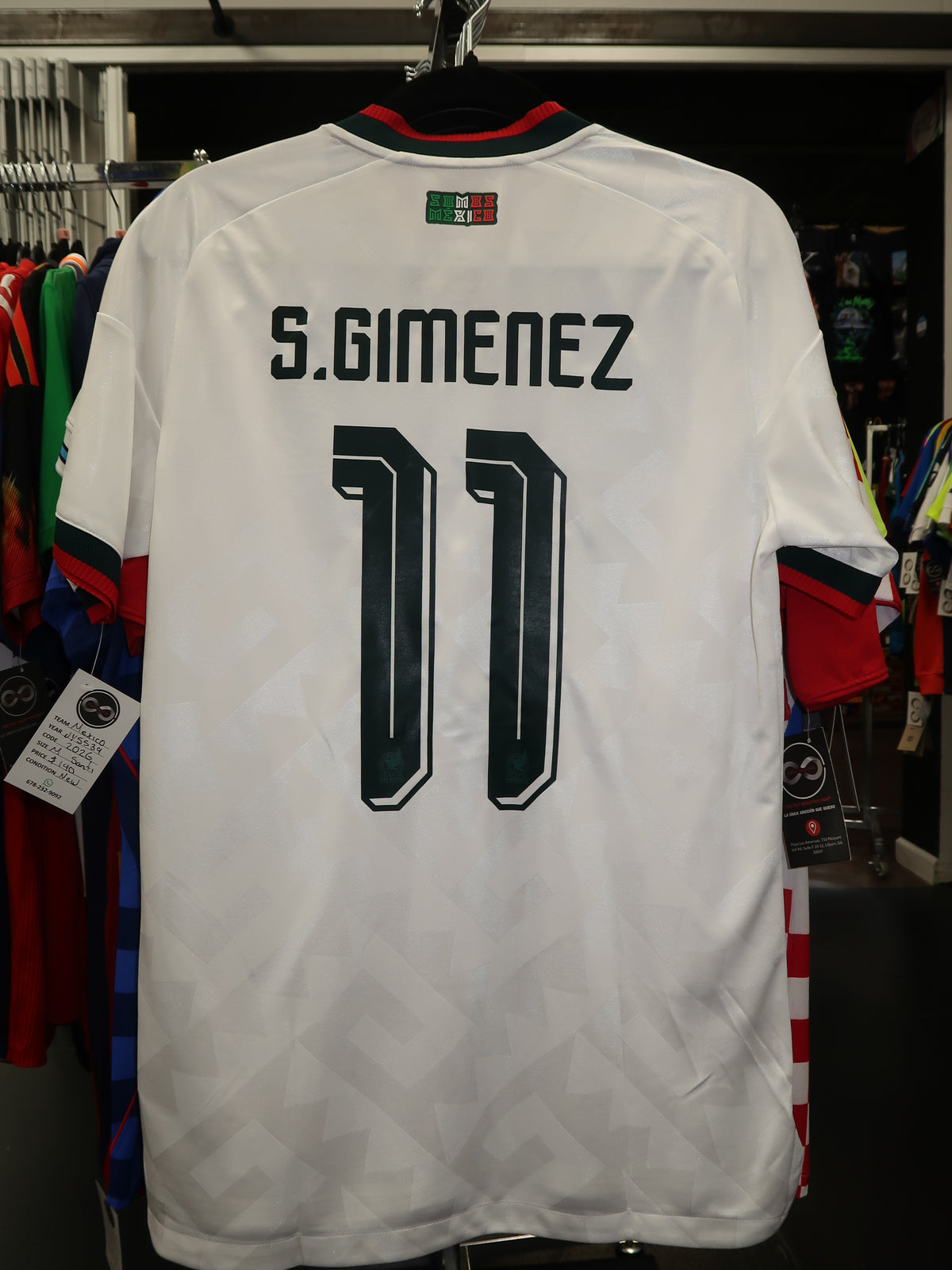 2026 Mexico S. Gimenez 11 Away Jersey name/number