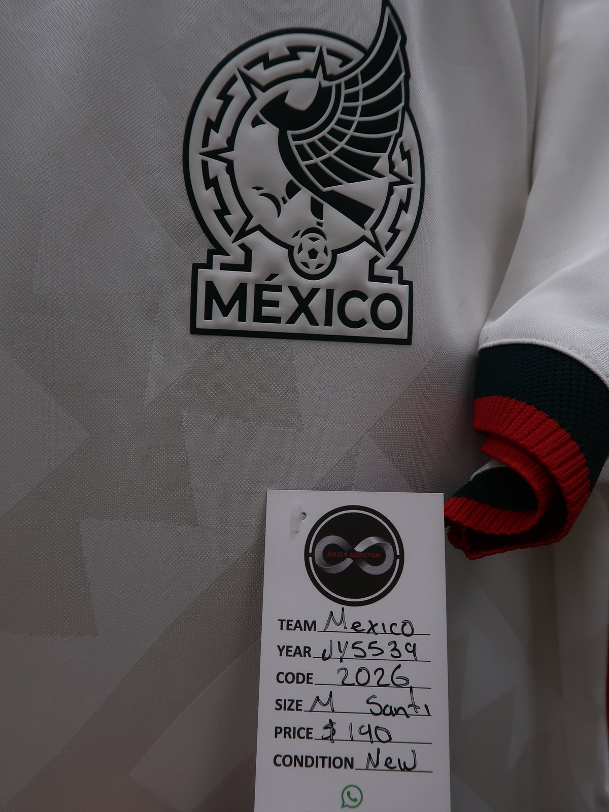 2026 Mexico S. Gimenez 11 Away Jersey tag
