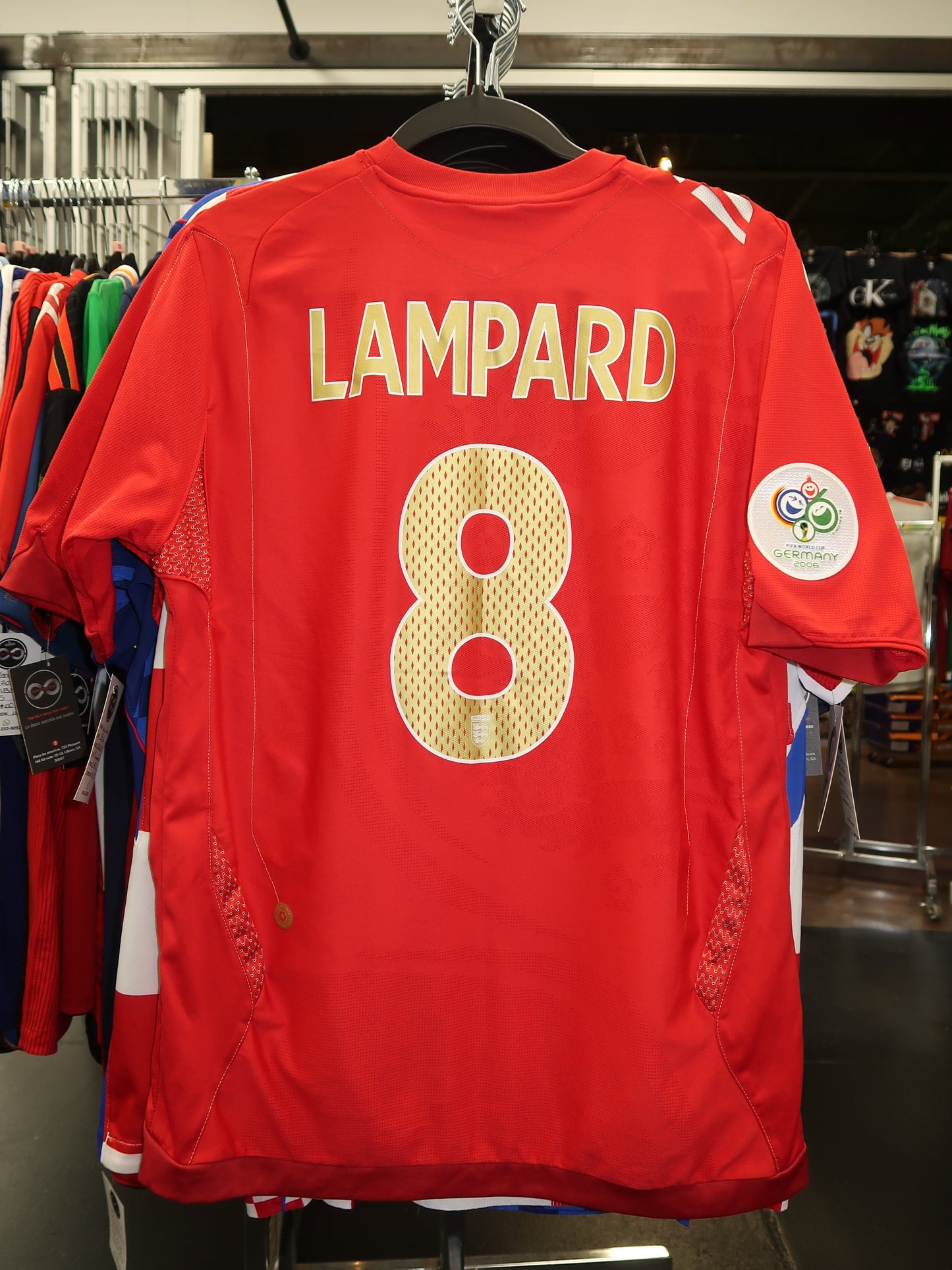 2006 England Lampard 8 Away Jersey name/number