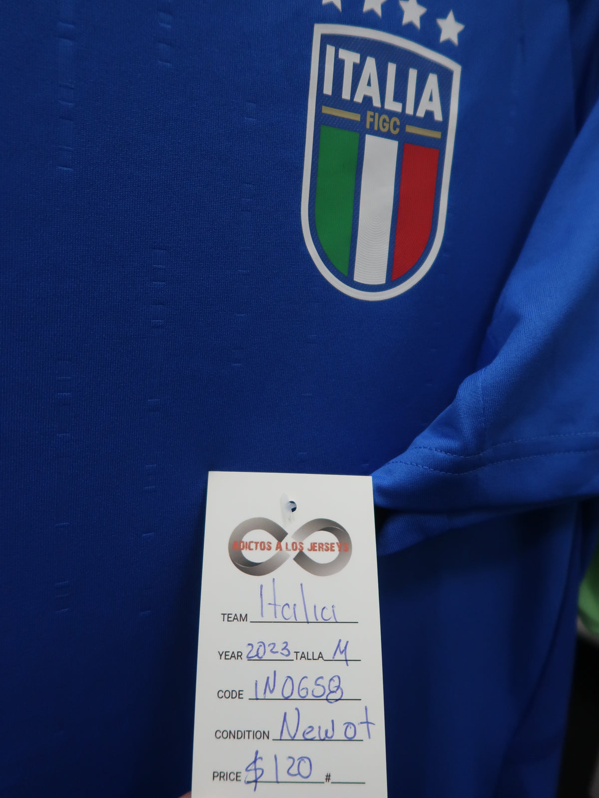 2023 Italy Home Jersey tag