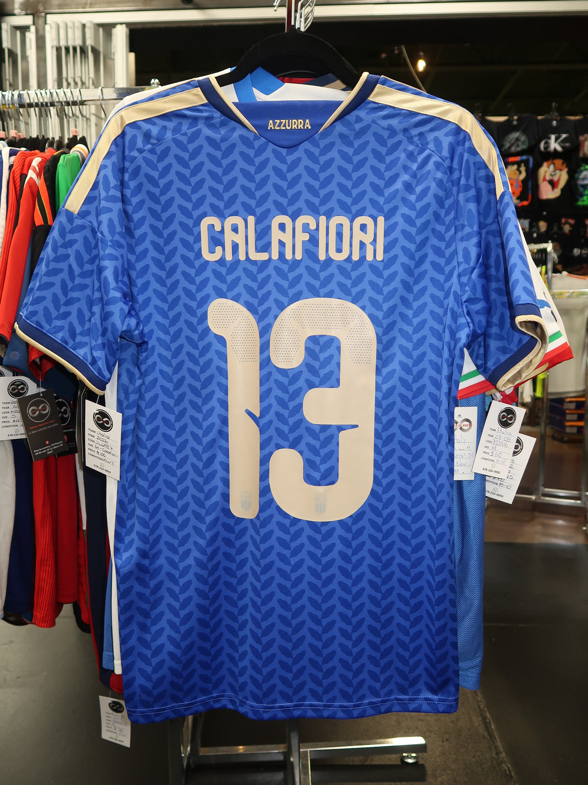 2026 Italy Calafiori 13 Home Jersey back