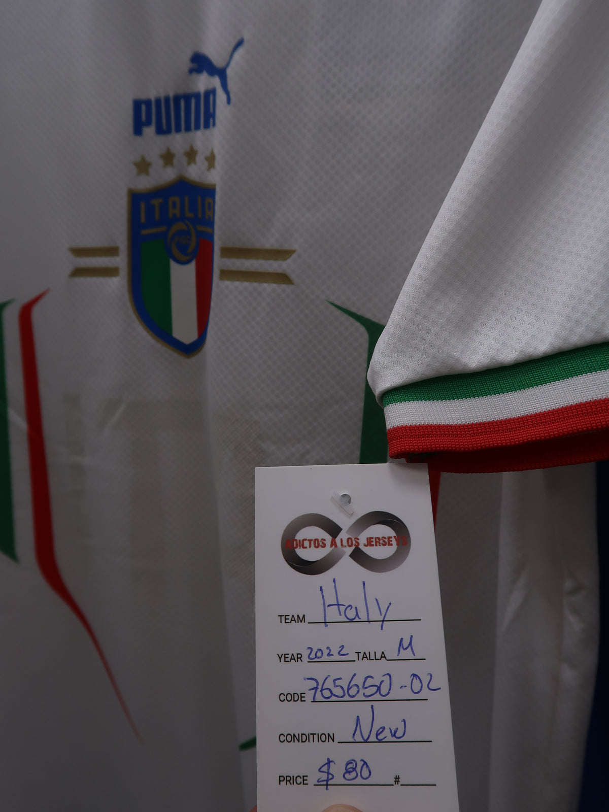 2022 Italy Away Jersey tag