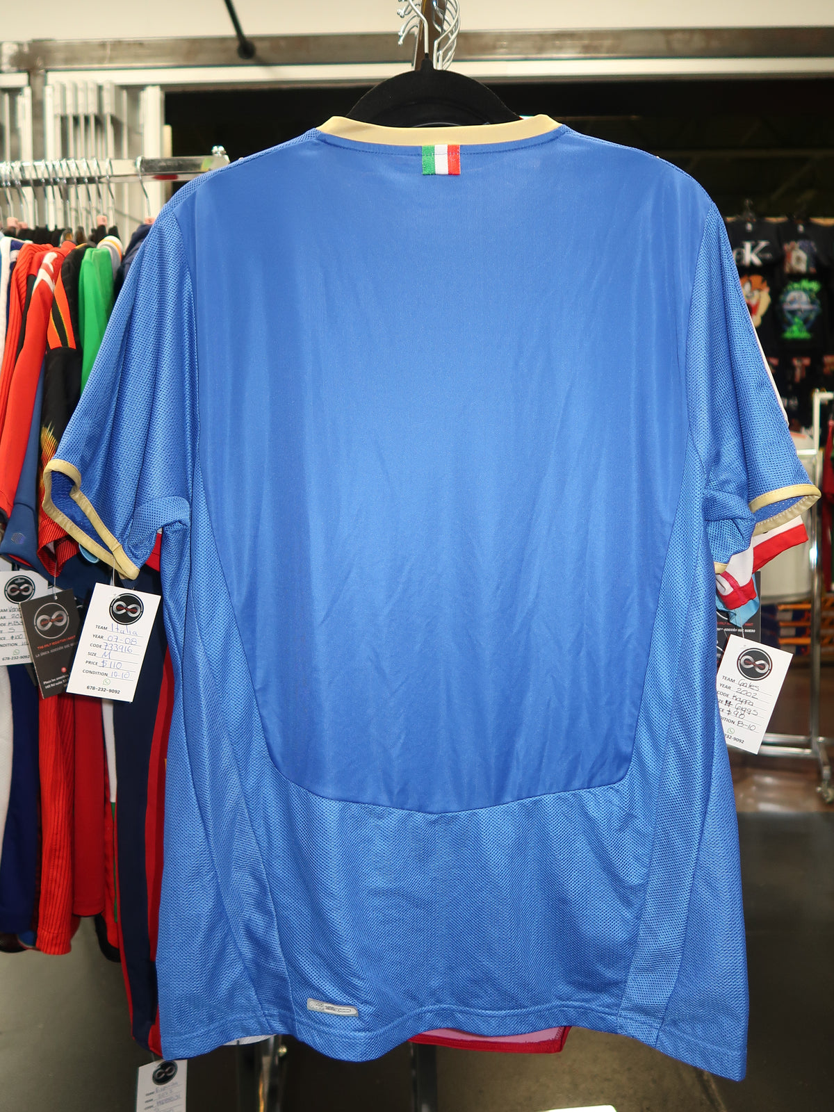 2007-08 Italy Retro Home Jersey back
