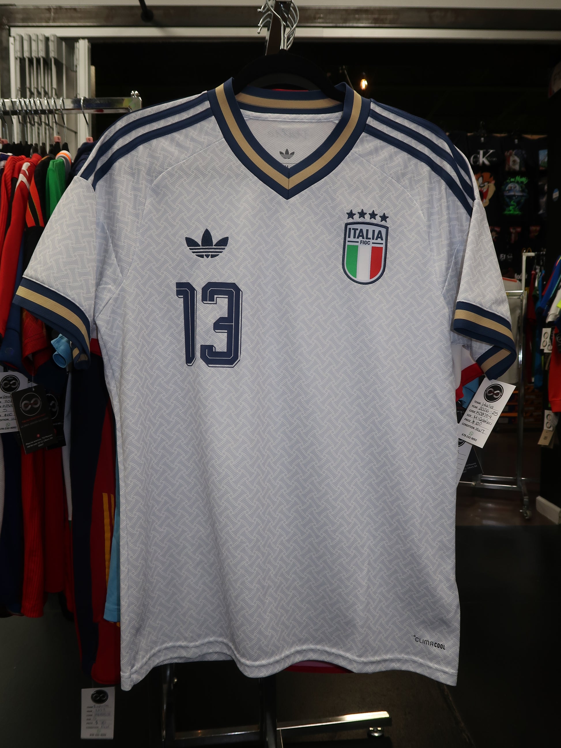 2026 Italy Calafiori 13 Away Jersey front
