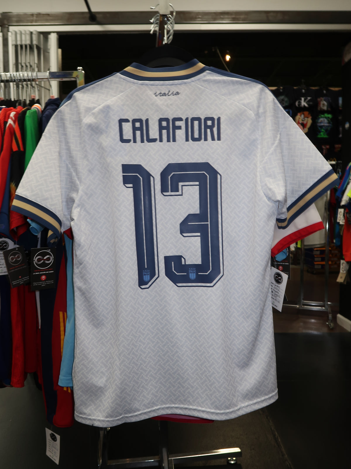 2026 Italy Calafiori 13 Away Jersey back