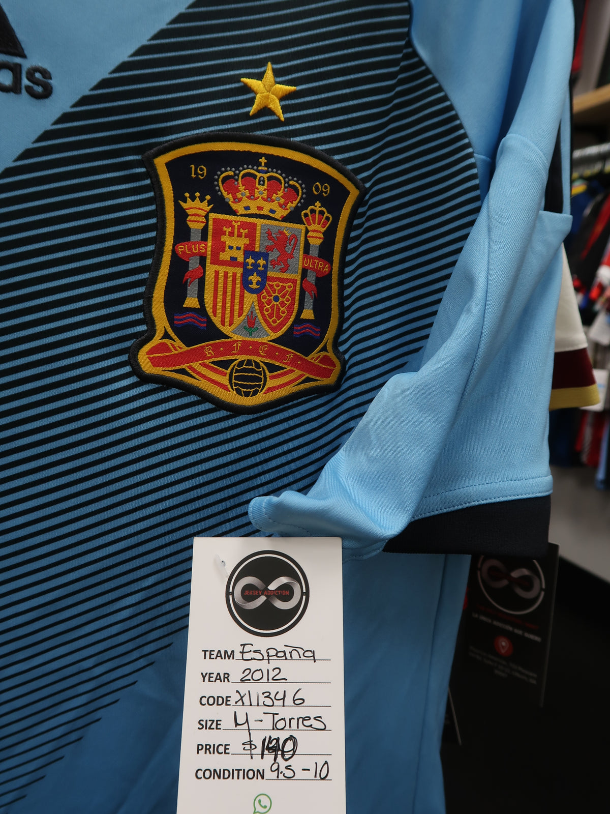 2012 Spain Torres 9 Away Jersey tag