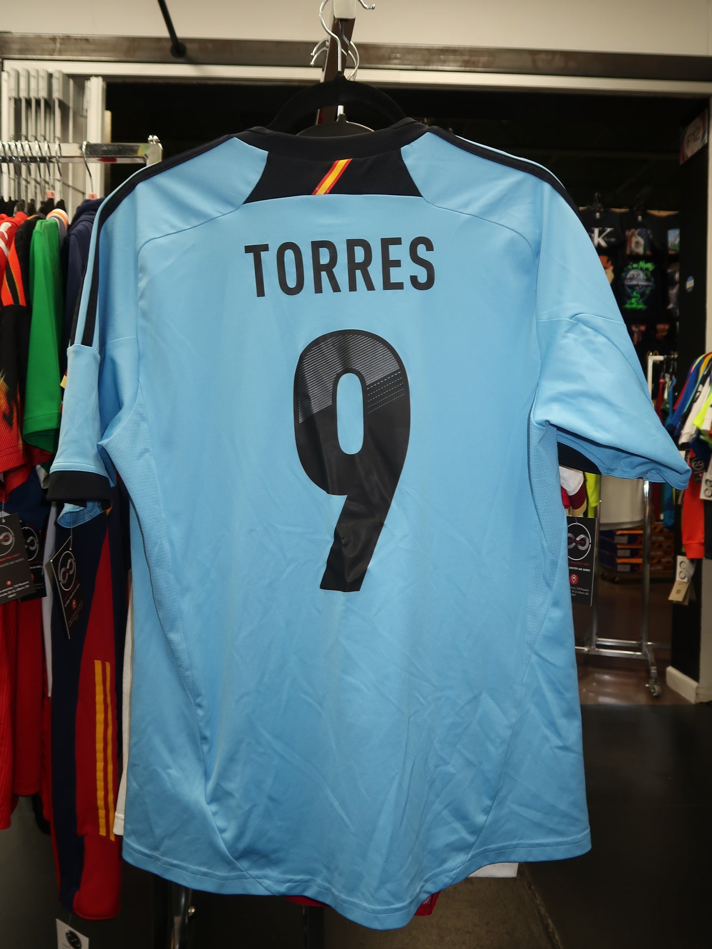 2012 Spain Torres 9 Away Jersey back
