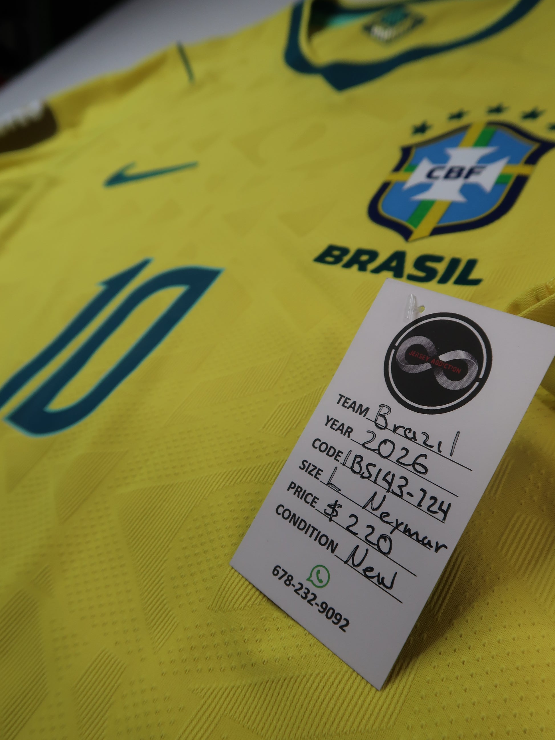 2026 Brazil Neymar Jr 10 Home Jersey tag