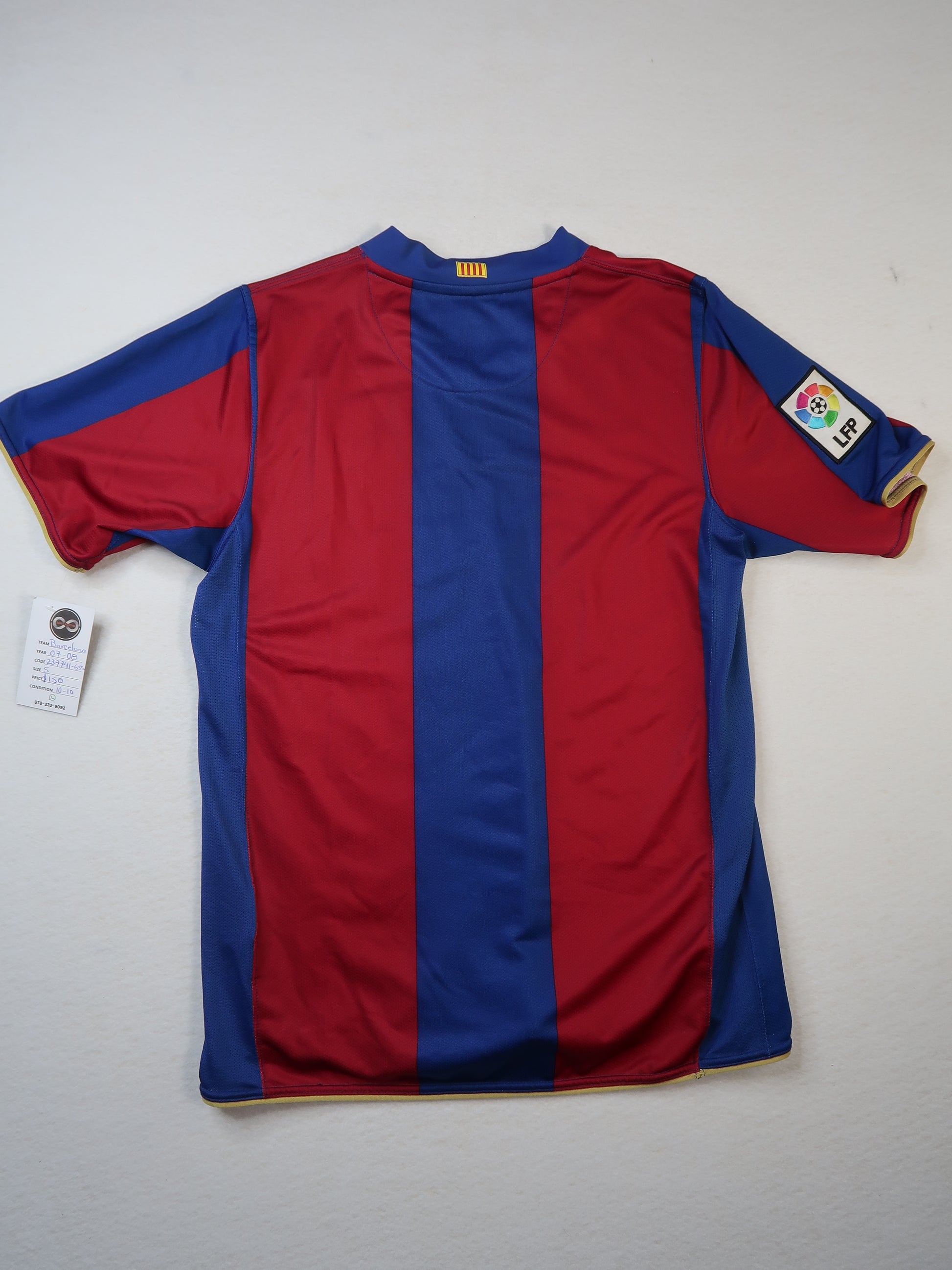 2007-08 Barcelona Home Jersey back