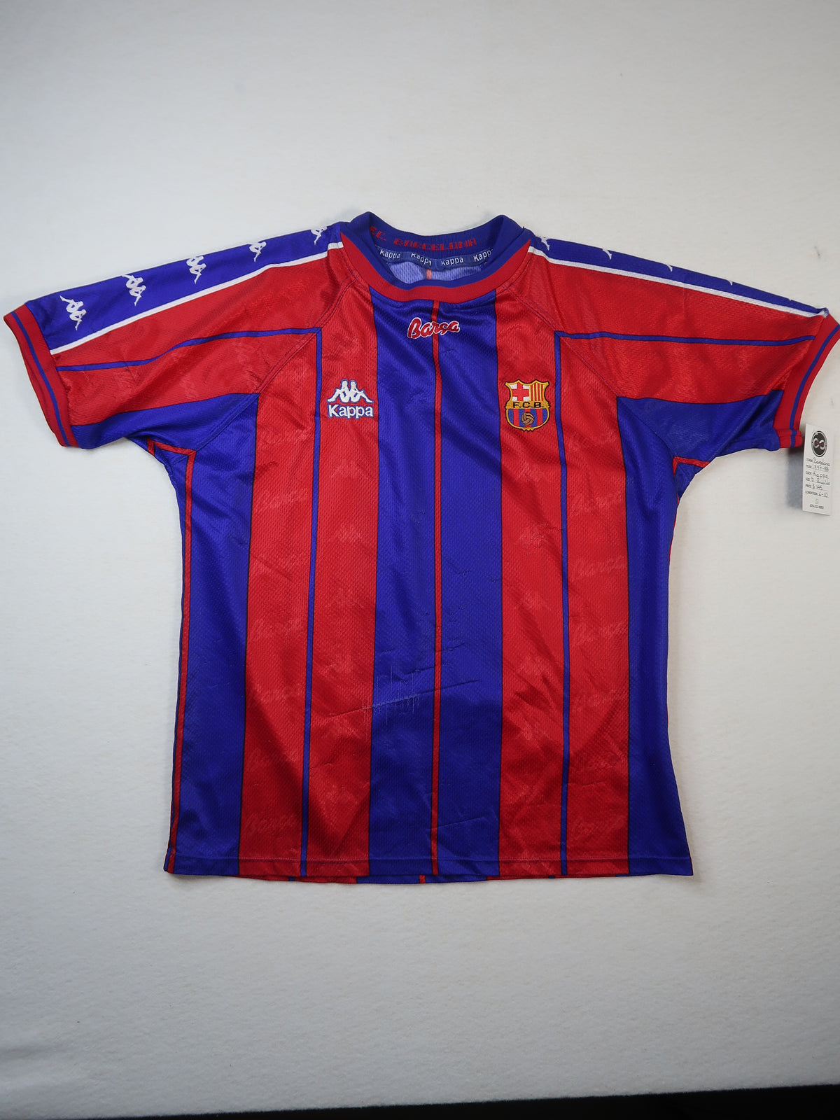 1997-98 Barcelona Rivaldo 11 Home Jersey front
