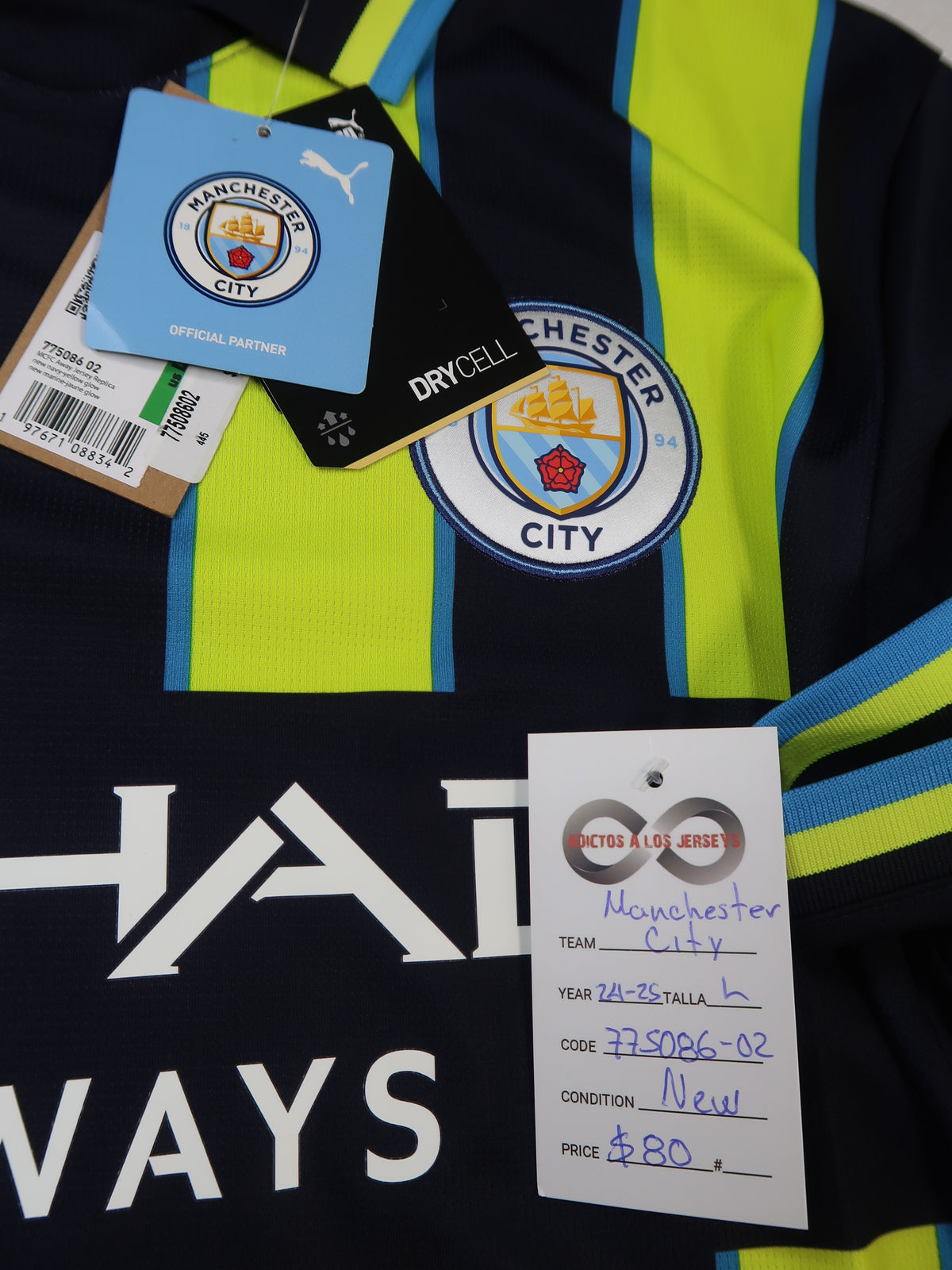 2024-25 Manchester City Away Jersey / Large / New