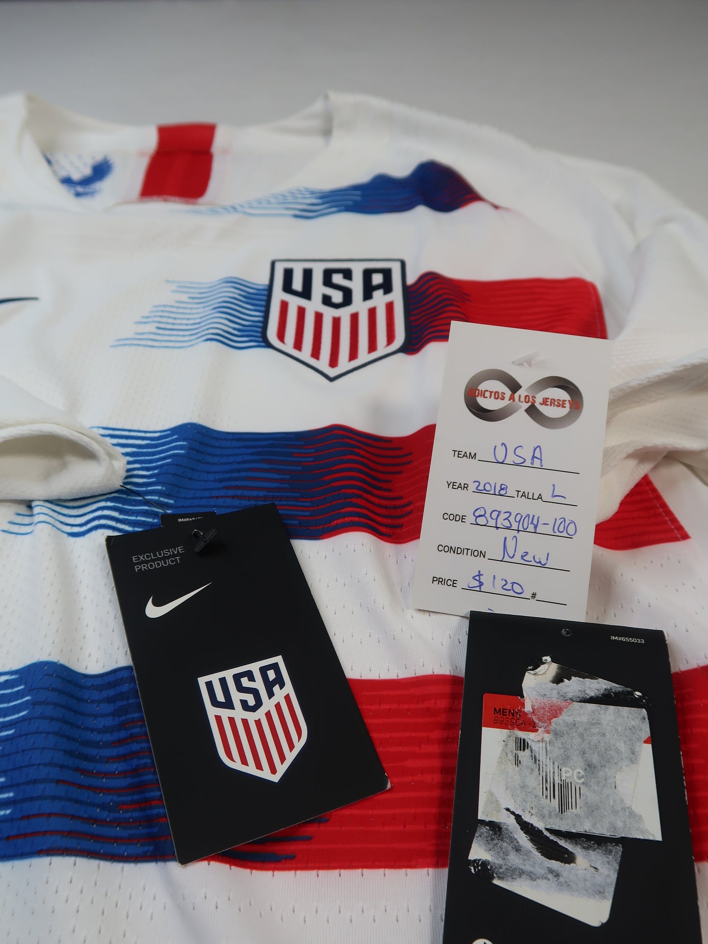 2018 United States Home Jersey / Large / New