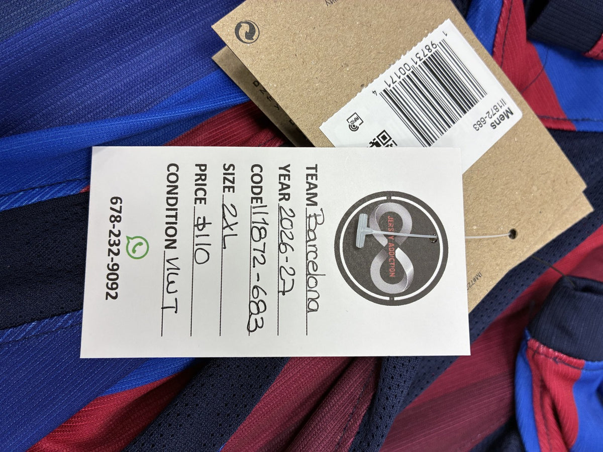 2026-27 Barcelona Home Jersey XX-Large