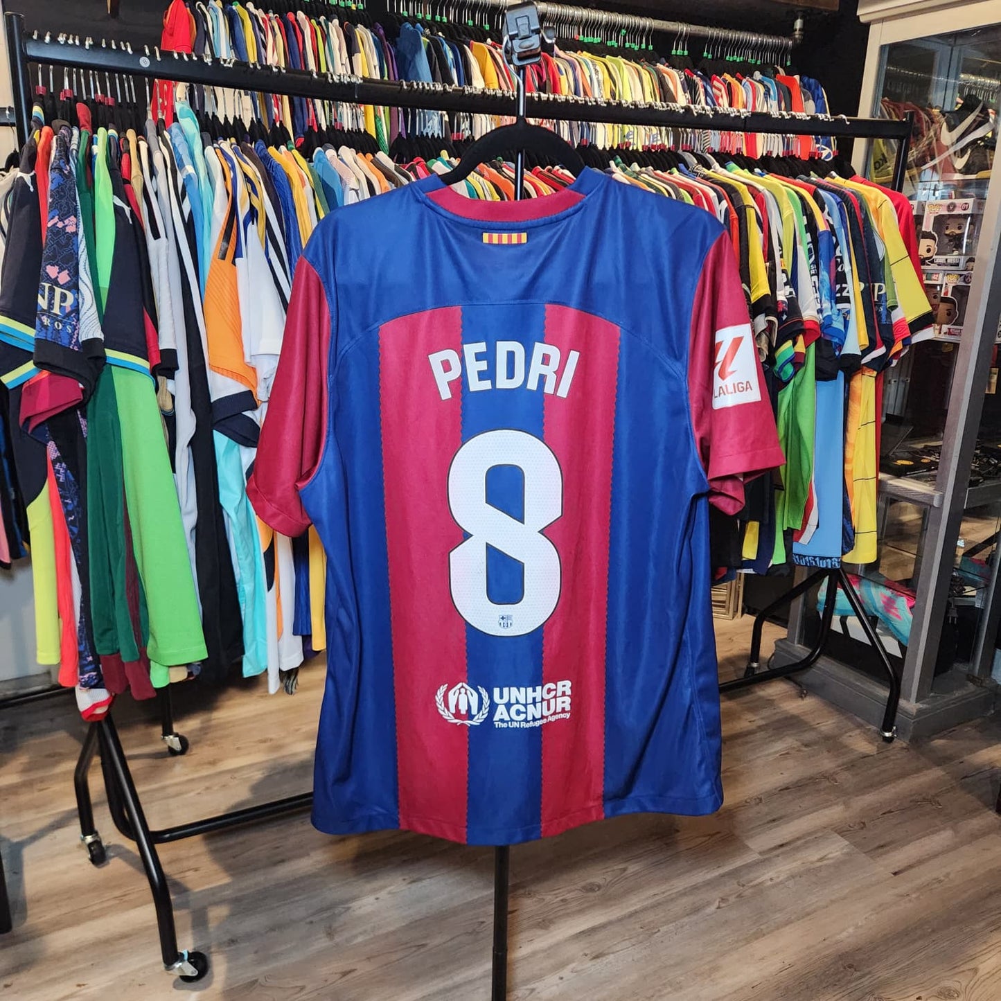 2023-24 FC Barcelona Pedri 8 Home Jersey / X Large / Used