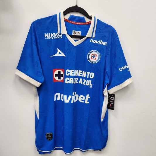 2026-27 Cruz Azul home jersey back, Pirma and Cemix branding