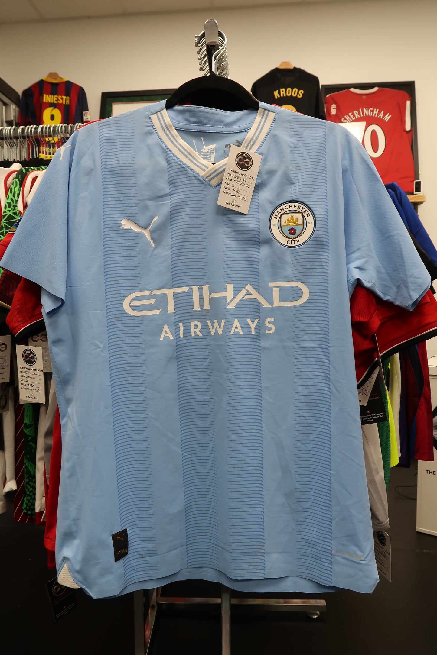 2023-24 Manchester City home jersey - front