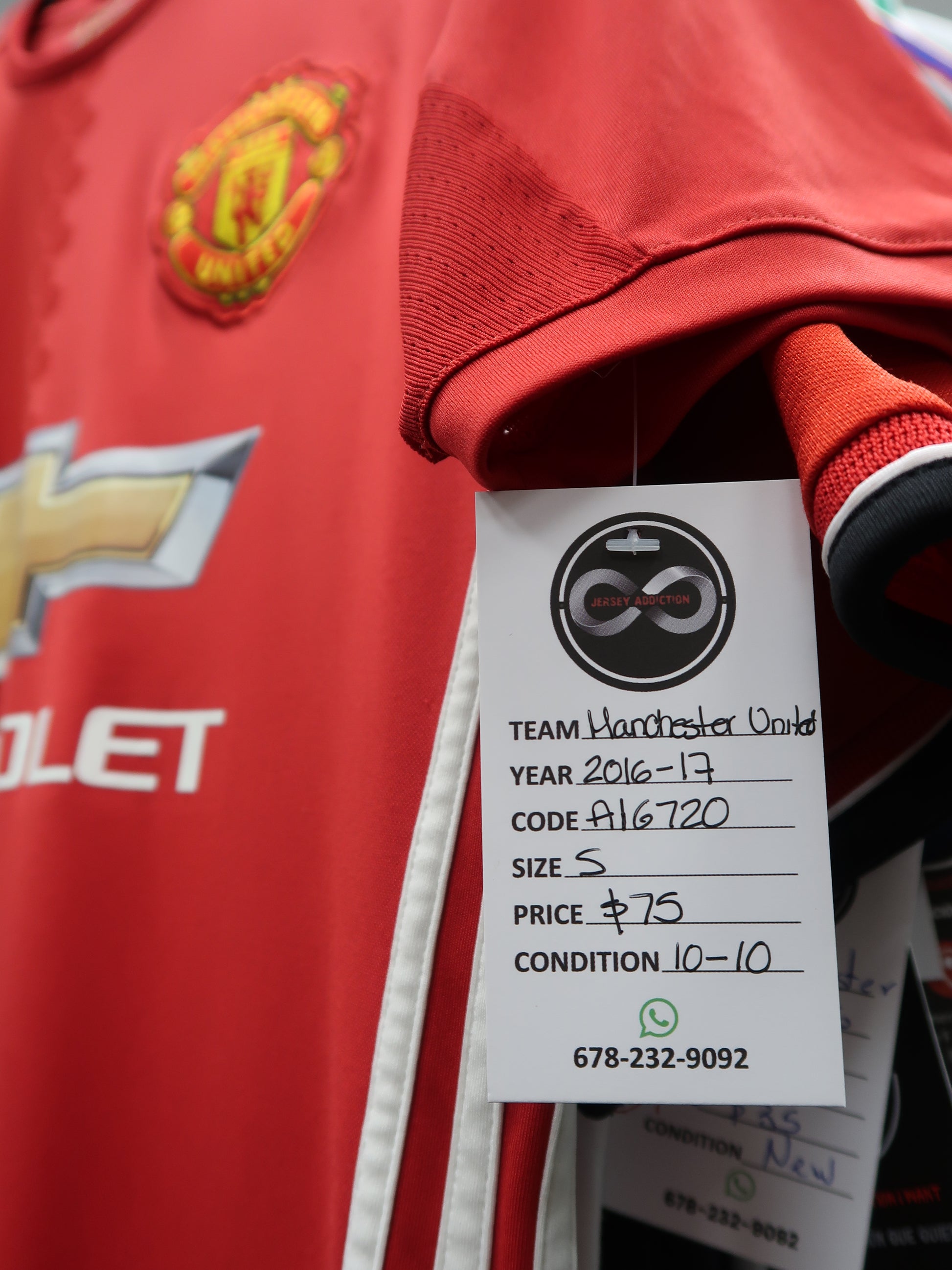 2016-17 Manchester United home jersey - tag detail