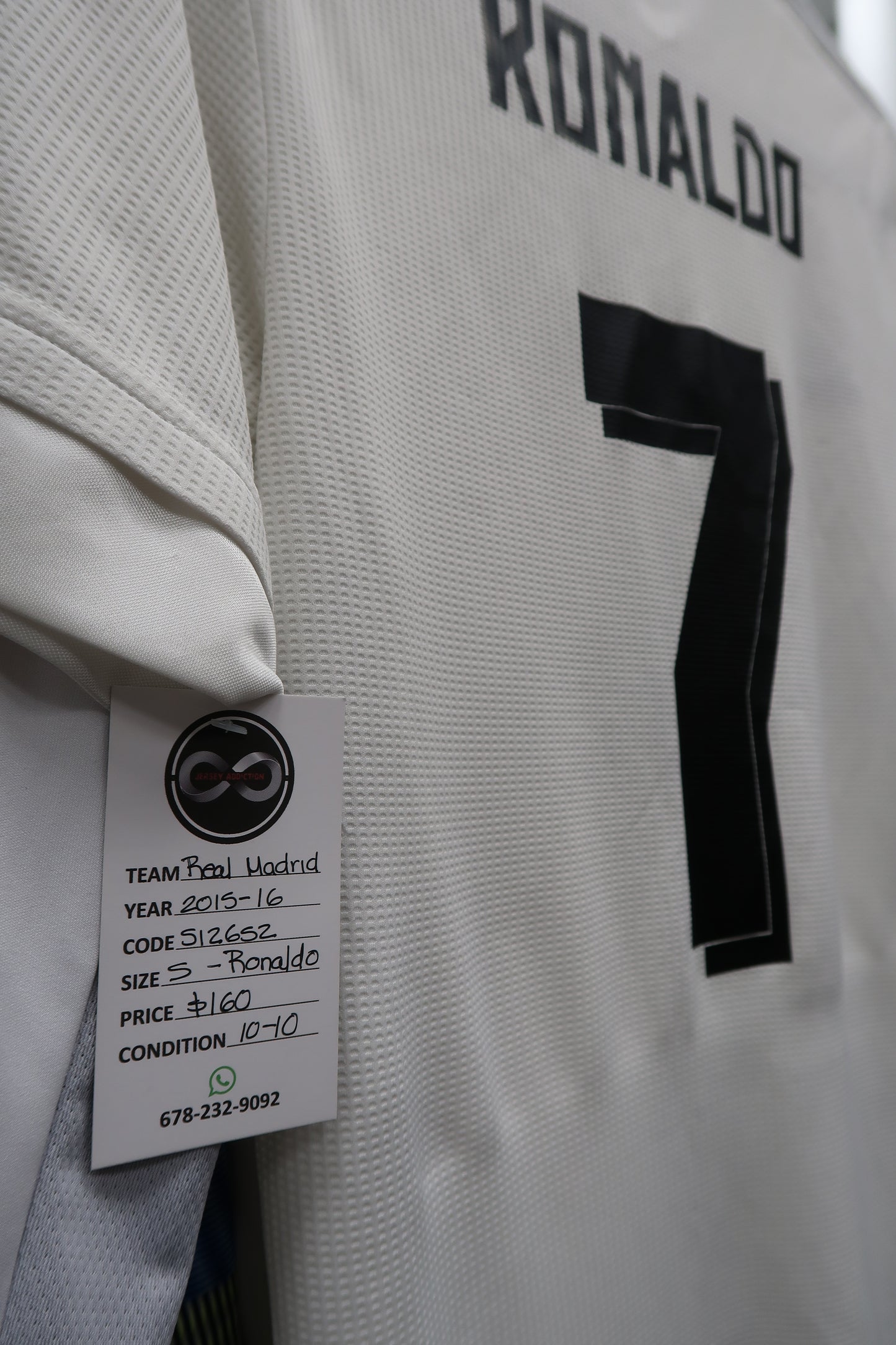 2015-16 Real Madrid Ronaldo 7 Home Jersey tag