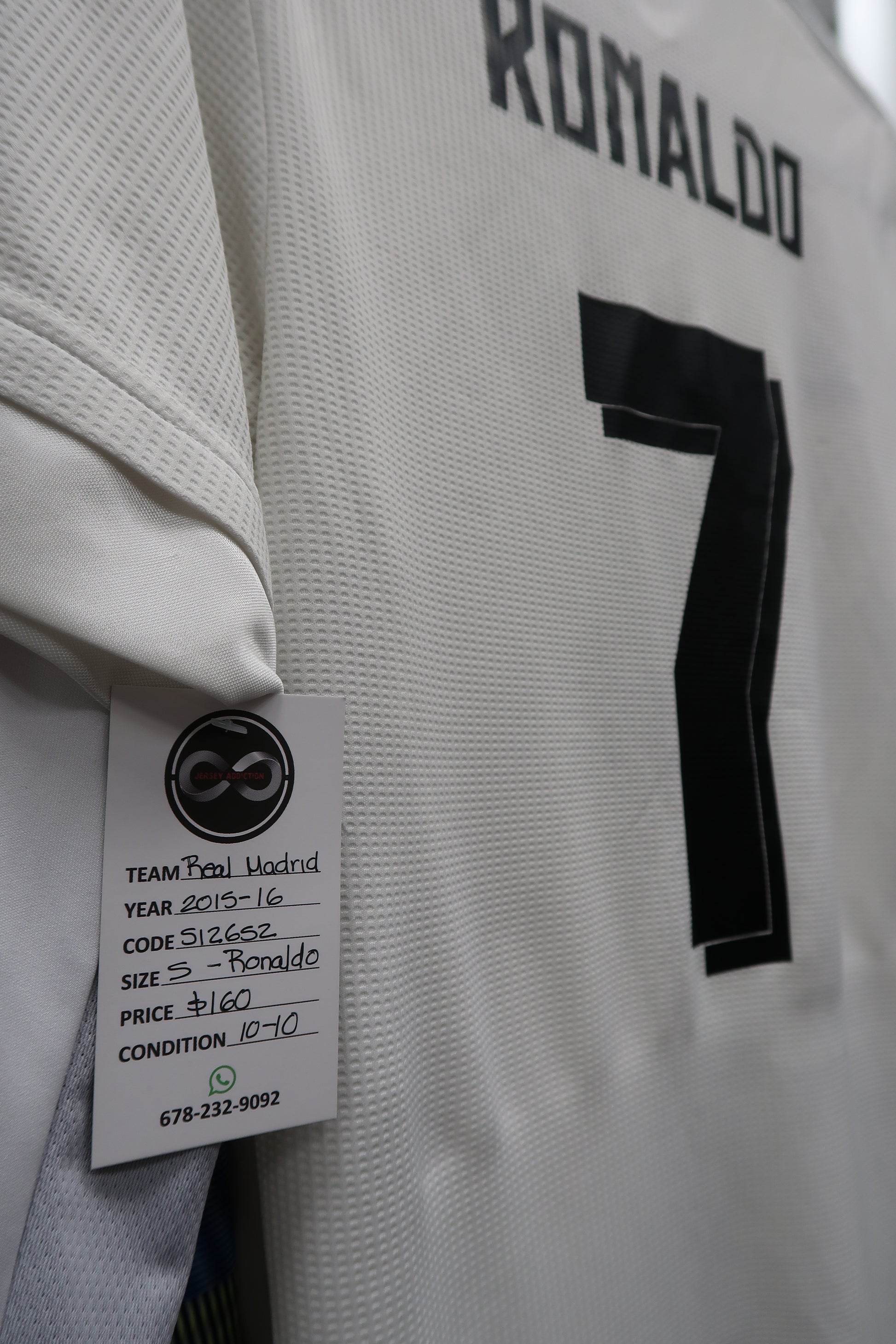 2015-16 Real Madrid Ronaldo 7 Home Jersey tag