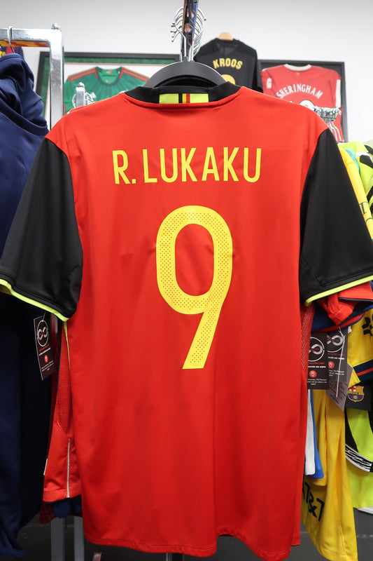 2015 Belgium Lukaku 9 Home Jersey back