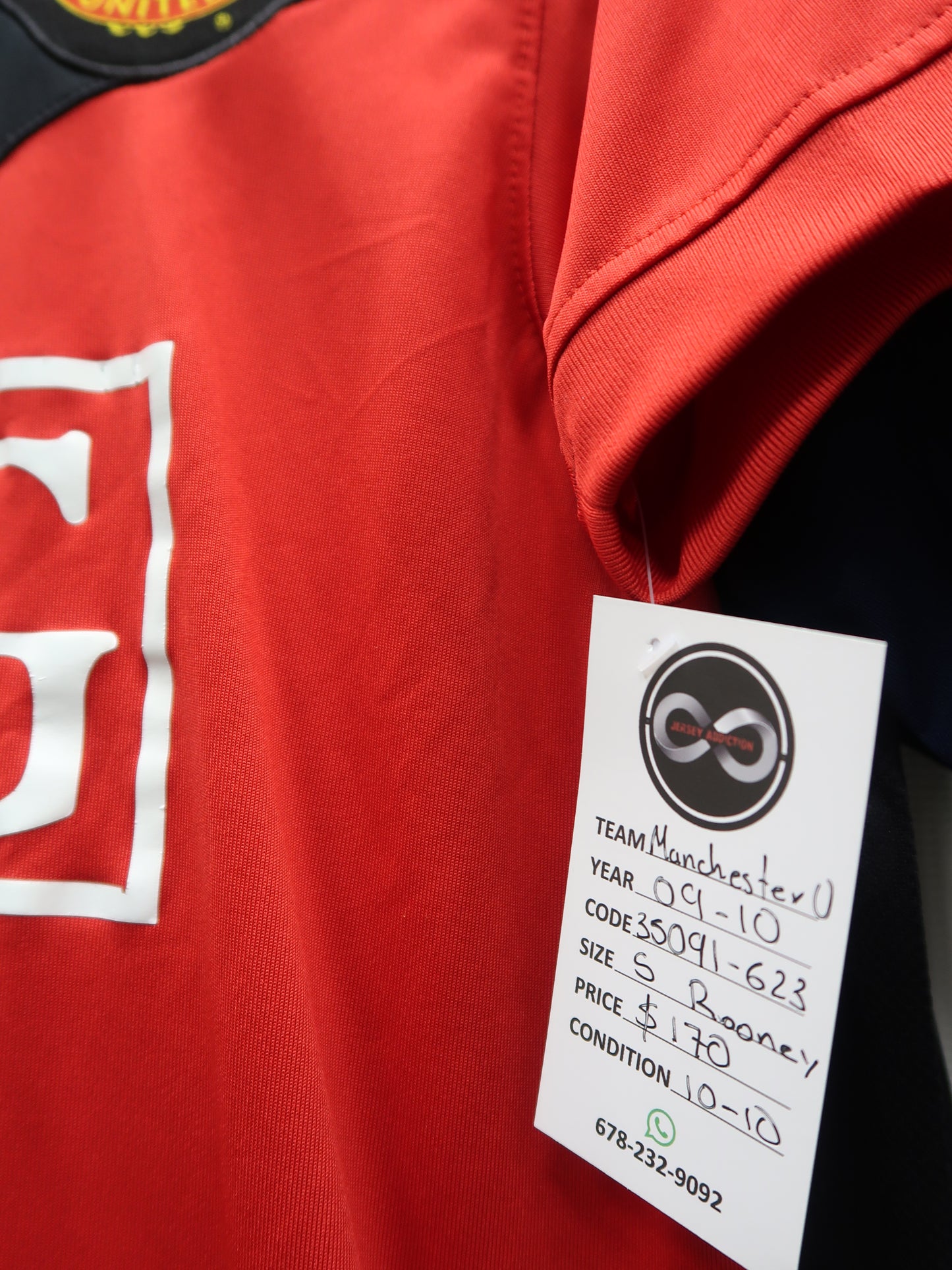 2009-10 Manchester United home jersey - tag detail