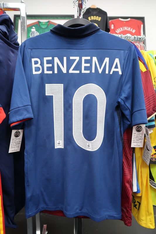 2011 France Benzema 10 Home Jersey back