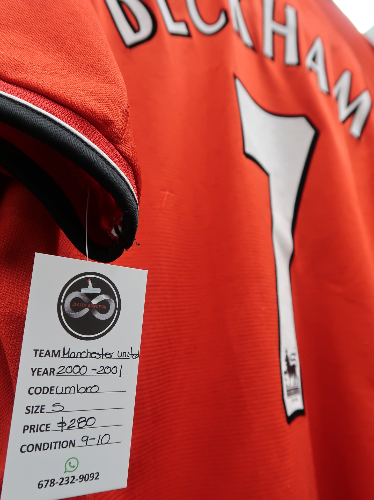 2000-01 Manchester United home jersey - tag detail