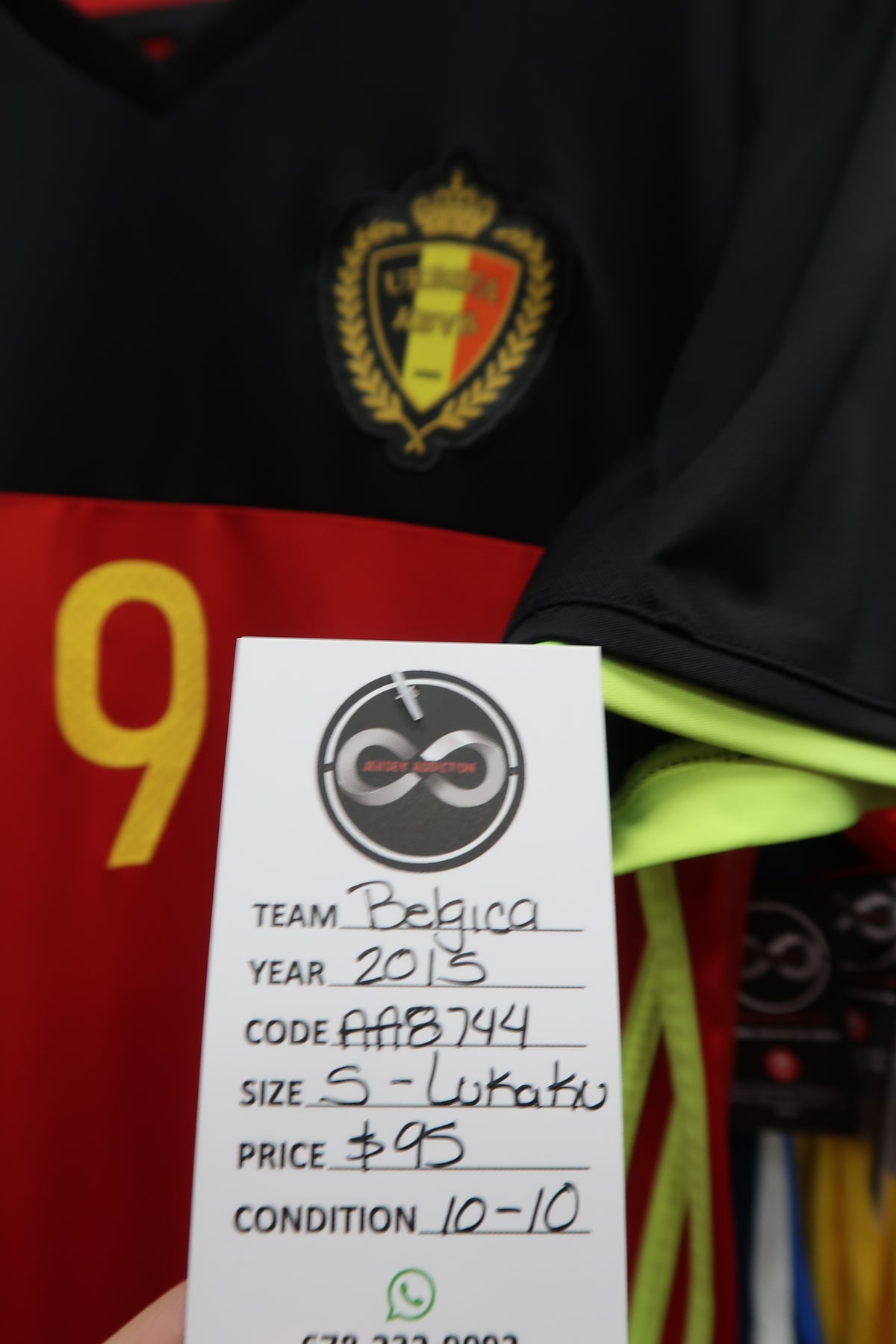 2015 Belgium Romelu Lukaku 9 Home Jersey